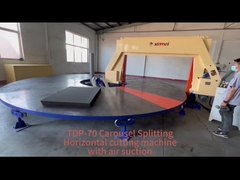 Στρογγυλός πίνακας εργασίας περιστροφική κοπή Οριζόντια μηχανή κοπής αφρού CNC Slitter ψηφιακό έλεγχο