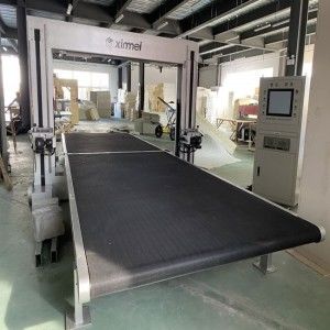 Διπλή δομένος αφρού σχεδιαγράμματος τεμνουσών μηχανών τέμνουσα μηχανή αφρού μαχαιριών οριζόντια